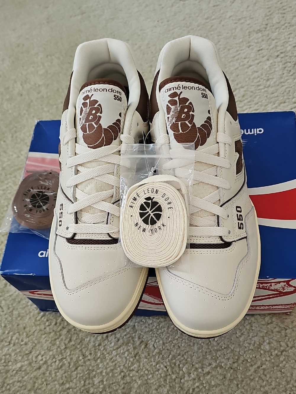💢HP💢New Balance x Aimé Leon Dore 550 BB550AB1 Brown White Men's Size 12 NIB